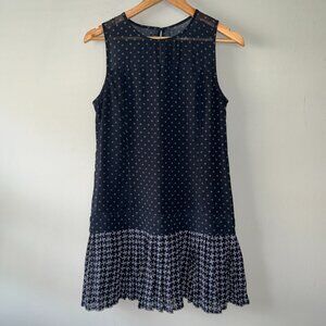 Abercrombie & Fitch Sleeveless Drop Waist Pleated Patterned Mini Dress Size 4